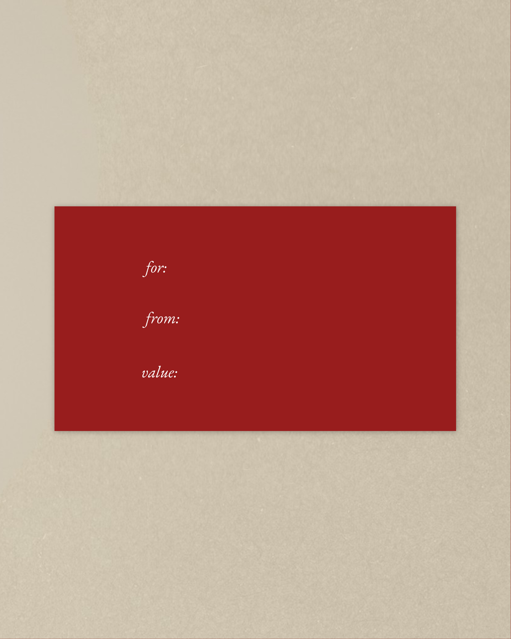 CHERRY GIFT CARD