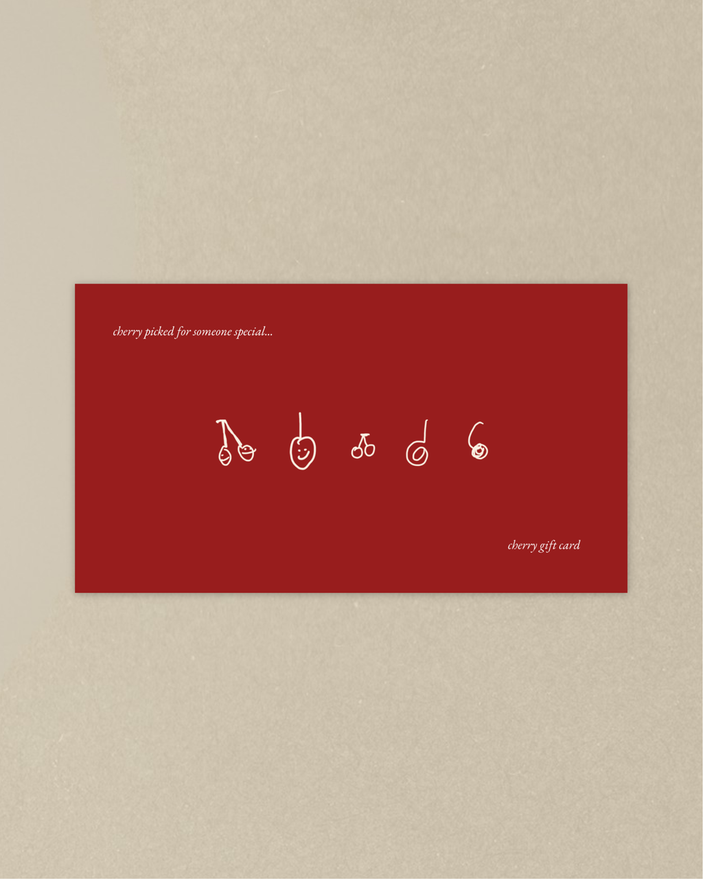 CHERRY GIFT CARD
